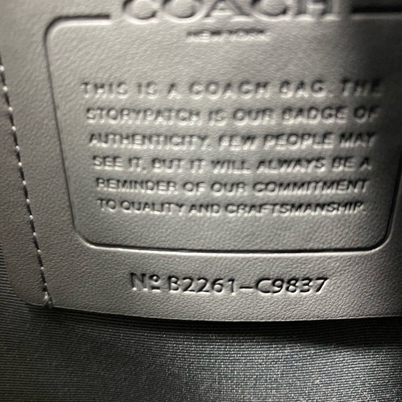 Coach Color Block Track Backpack Signature Leather Bright Blue Men’s - Picture 8 of 11